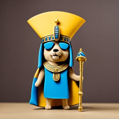 Go Blue Gopher dressed like an Egyptian pharaoh.