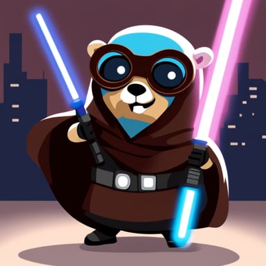 Go blue gopher as Darth Sidius from Star Wars.