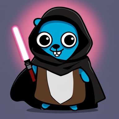 Go blue gopher as Darth Sidius from Star Wars.