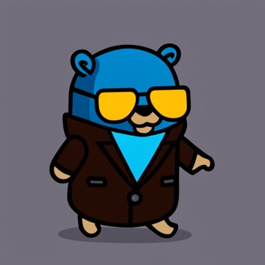 Go blue gopher as John Wick