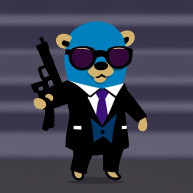 Go blue gopher as John Wick