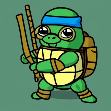 Go Blue Gopher as a Teenage Mutant Ninja Turtle