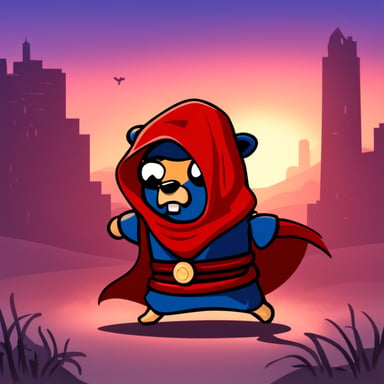 Go Blue Gopher as a ninja gopher.