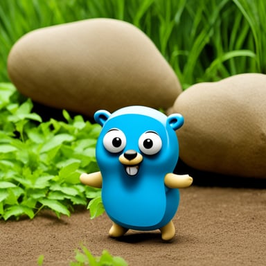 Go Blue Gopher wants to run away from a group of gophers, but the group captures Go Blue Gopher.