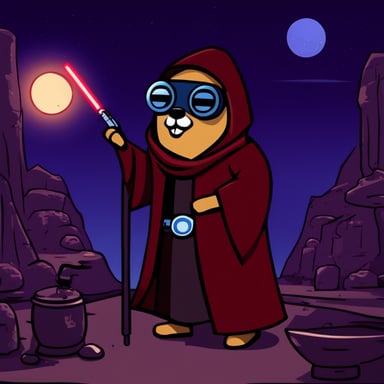 Go Blue Gopher as a Star Wars character.