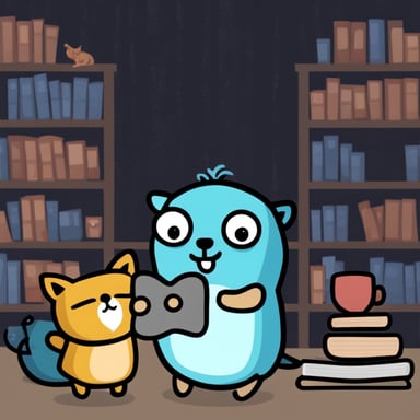Go Blue Gopher with a cat.