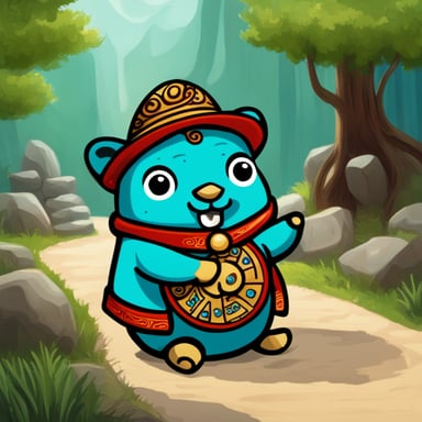 Go Blue Gopher as a Chinese feng shui fortune teller predicts prosperity and harmony in your environment.
