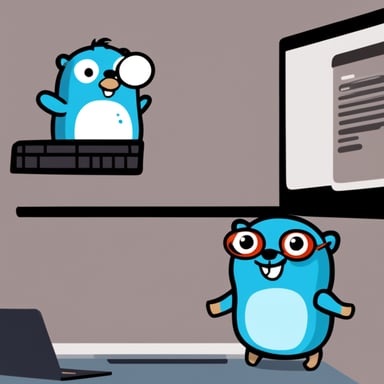 Go Blue Gopher as Cloudflare Gopher