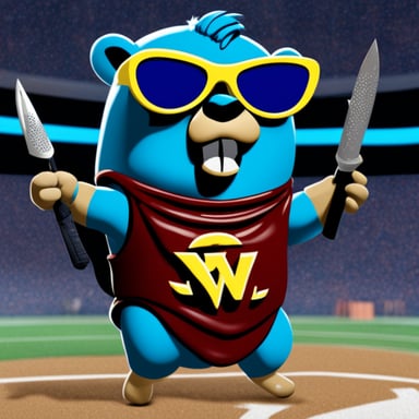 Go Blue Gopher as the ultimate warrior