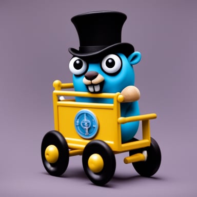 Go Blue Gopher pulls the carriage.