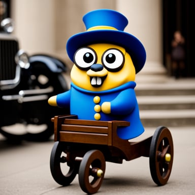 Go Blue Gopher pulls the carriage.