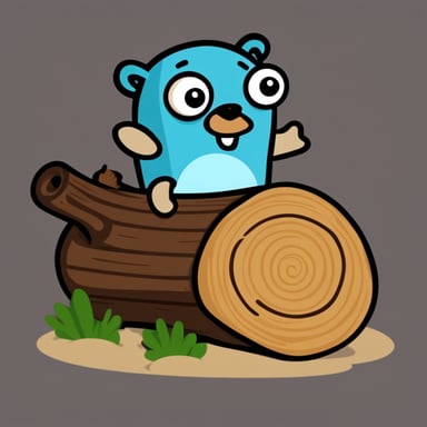 Go Blue Gopher as a wooden log.