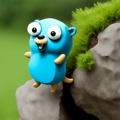 Go Blue Gopher as climber gopher