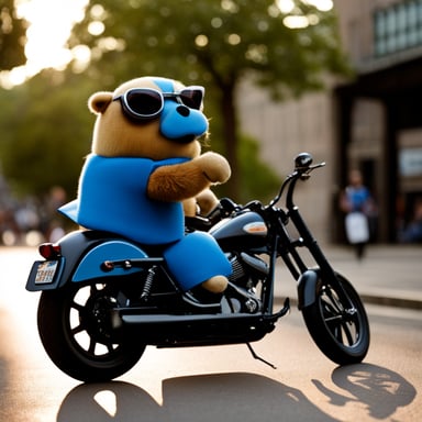 The Go Blue Gopher was seen driving a Harley Davidson motorcycle, showcasing its adventurous spirit.