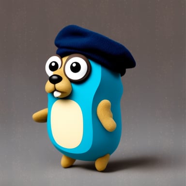 Go Blue Gopher with a beret