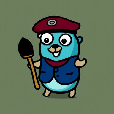 Go Blue Gopher with a beret
