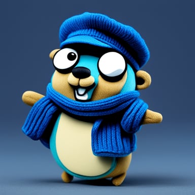 Go Blue Gopher with a beret