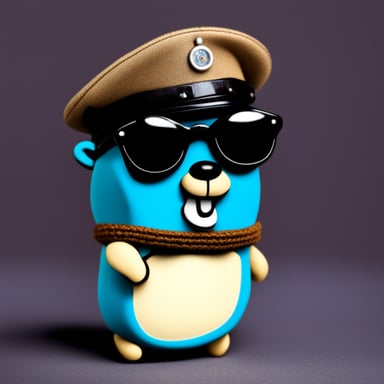 Go Blue Gopher with a beret