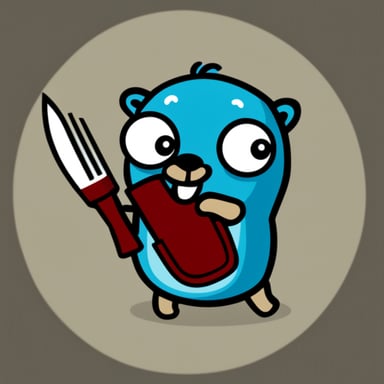Go Blue Gopher as the NixOS logo
