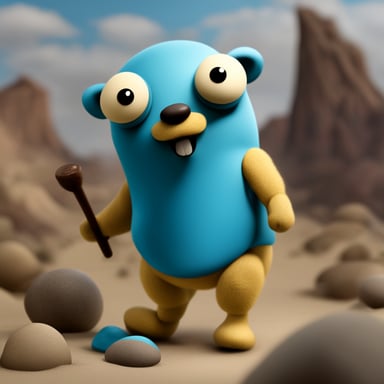 go blue gopher as golem
