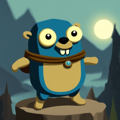 go blue gopher as golem
