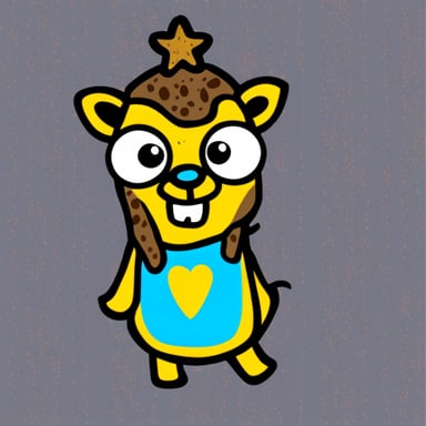 Go Blue Gopher as a giraffe.
