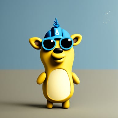 Go Blue Gopher as a giraffe.