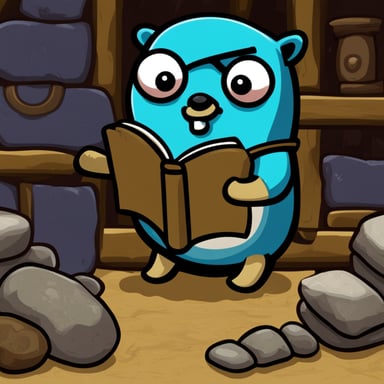 Go Blue Gopher playing Tibia.