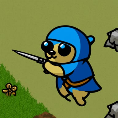 Go Blue Gopher playing Tibia.