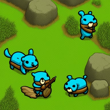 Go Blue Gopher playing Tibia.