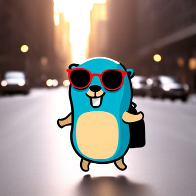 Go Blue Gopher is having a great time traveling.