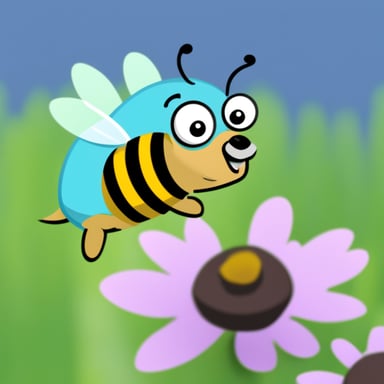 Go Blue Gopher with bee