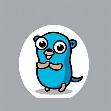 very mindful very demure go blue gopher without background