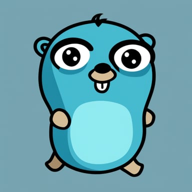 very mindful very demure go blue gopher without background