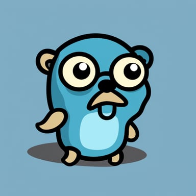 very mindful very demure go blue gopher without background