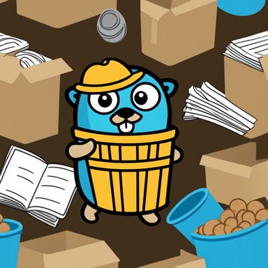 Go Blue Gopher in wastepaper basket