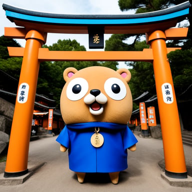 Go Blue Gopher at Fushimi Inari Taisha