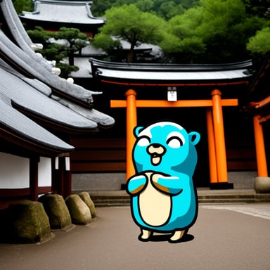 Go Blue Gopher at Fushimi Inari Taisha