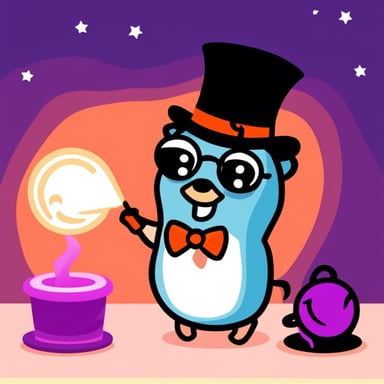 Go Blue Gopher as the magician