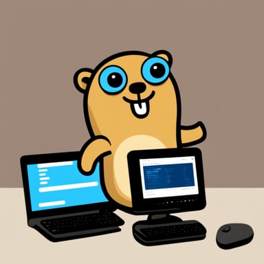 Happy Go Blue Gopher is a programmer.