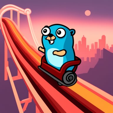 Go Blue Gopher on a roller coaster