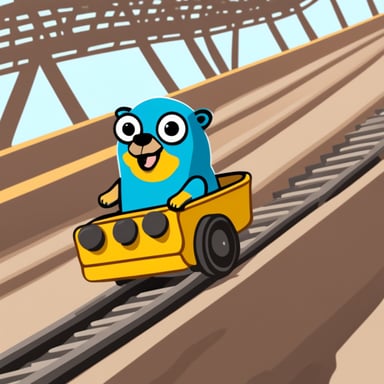 Go Blue Gopher on a roller coaster