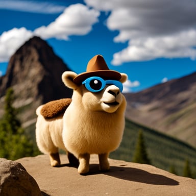 Go Blue Gopher on a llama.