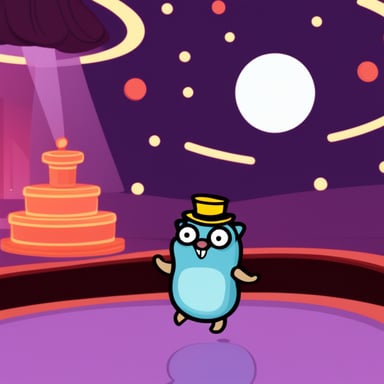 Go Blue Gopher as the ballroom dancing gopher
