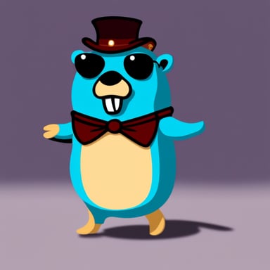Go Blue Gopher as the ballroom dancing gopher