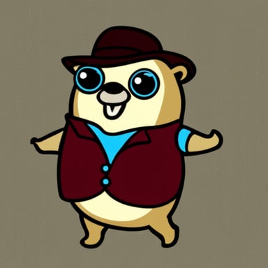 Go Blue Gopher as the ballroom dancing gopher