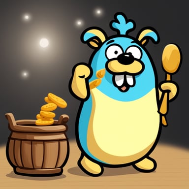 Go Blue Gopher as Asterix