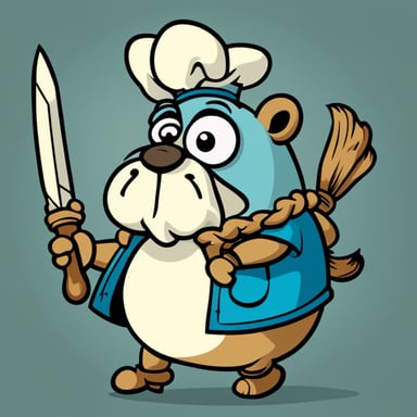 Go blue gopher in the style of Asterix and Obelix.