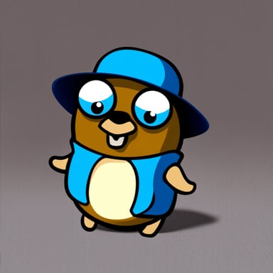 Go blue gopher as Neovim fan