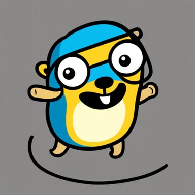 Go blue gopher as Neovim fan